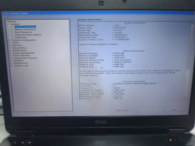 Notebook Dell i7 4 geração latitude e64400