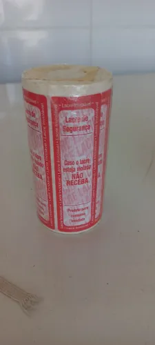 Rolo de 400 etiquetas lacre de segurança para embalagens (Souzapel vermelha)