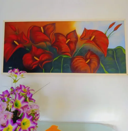 Vendo Lindo quadro pintura a mão 1.55X68altura