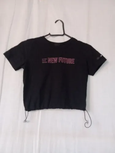 Cropped preto infantil