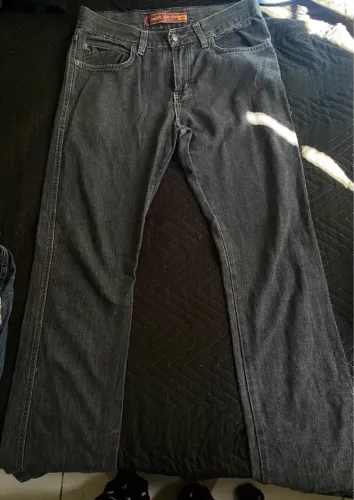 Calça Reta Preta Jeans