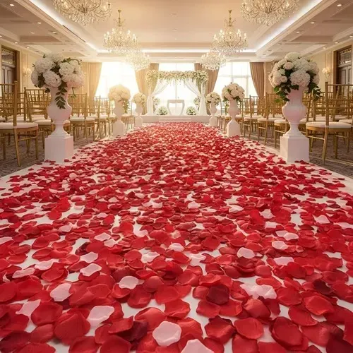 pétalas rosa vermelha artificiais decoração eventos ax20604-a