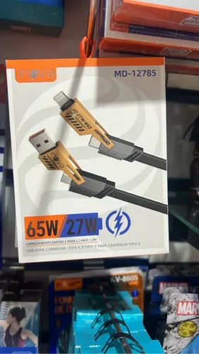 Cabo Carregador Rápido 65W e 27W - Inova