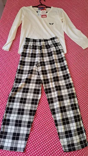 Pijama Infantil Ursinho Panda Calça e camiseta Manga longa