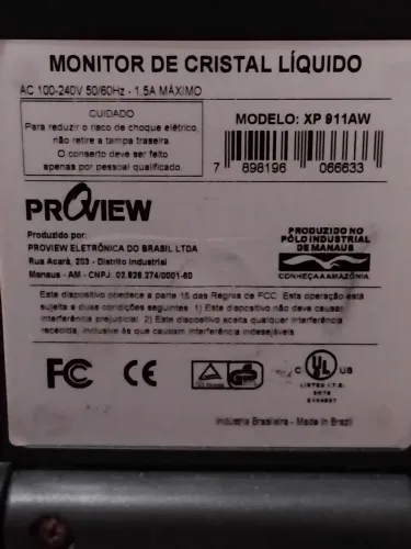 MONITOR PROVIEW 19 POLEGADAS Com defeito