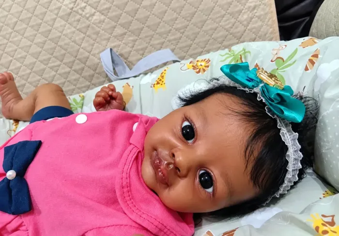 Bebê reborn negra Juliet promoção 