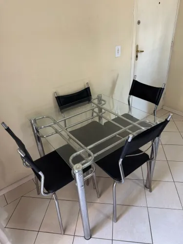 Mesa inox 4 cadeiras