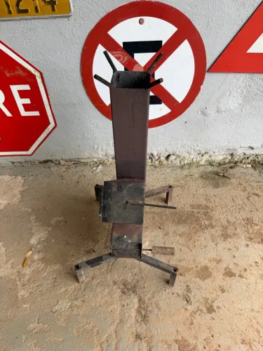 Fogão a lenha portátil tipo foguete