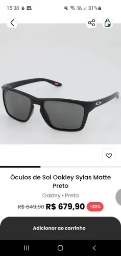 Óculos Oakley Sylas Original 