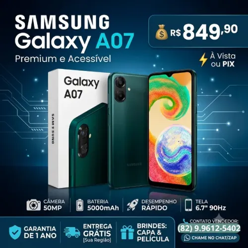 SAMSUNG A07 LACRADO COM GARANTIA