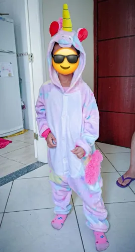 Pijama unicórnio macacão infantil