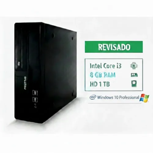 CPU Computador Positivo Core i3 - 8GB RAM - HD 1TB - Windows 10 - Wi-Fi