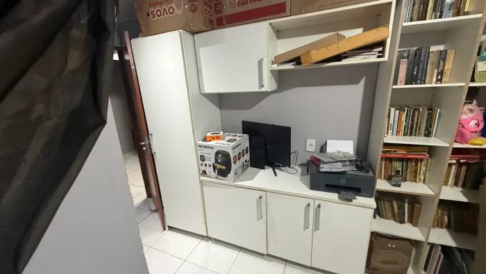 armário embutido grande mdf branco do mdf