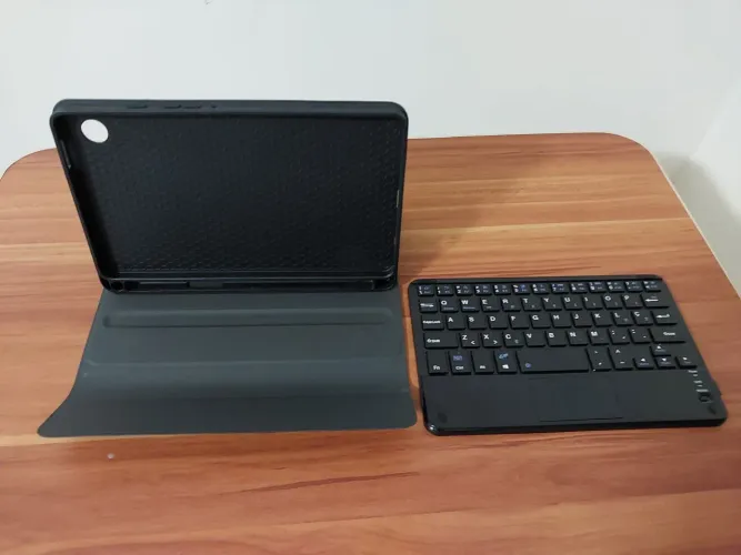 Capa para tablet samsung a9, 8,7" + mini teclado bluetooth