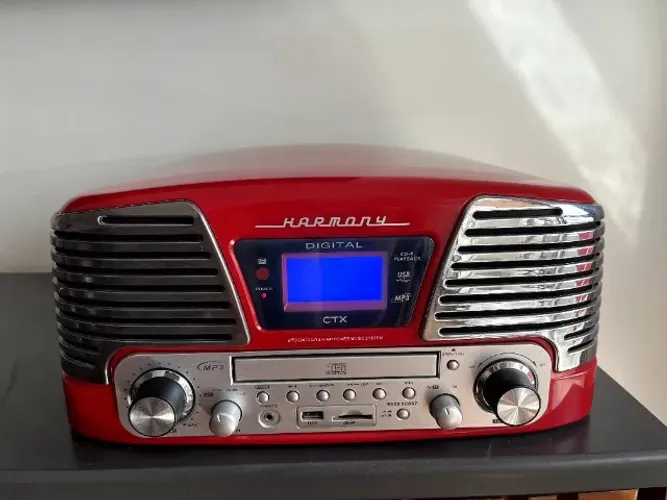 Vitrola Toca-discos Bluetooth Retrô Com Cd Rádio Fm Usb Sd - lindo (venda urgente)