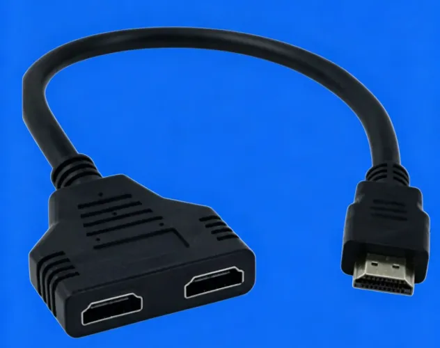 Cabo HDTV Duplicador 1 Macho para 2 Fêmeas