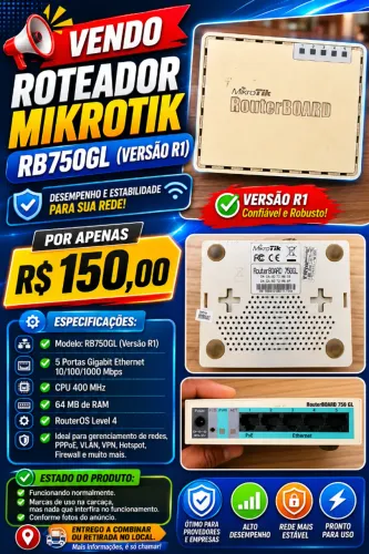 VENDO MIKROTIK ROUTERBOARD RB750GL