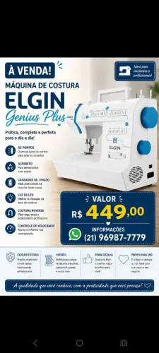 Máquina de costura Elgin Genius plus