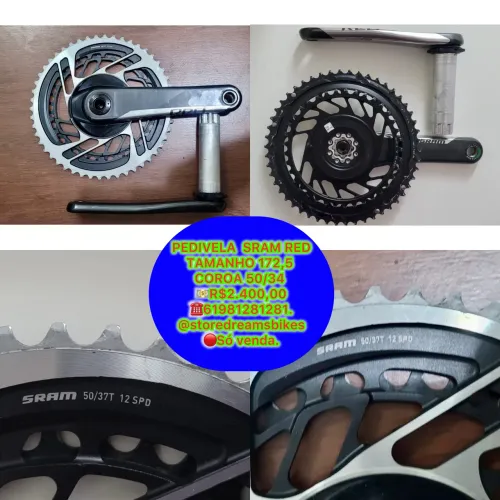 PEDIVELA  SRAM RED TAMANHO 172,5  COROA 50/34  