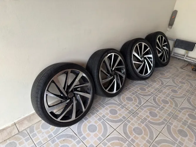 Rodas Aro 20 GTI (furação 5x100) + 4 Pneus de Brinde