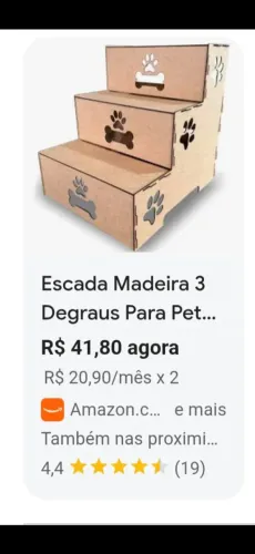 Escada para pet! Está nova, comprei e minha cachorra não aprendeu a subir.