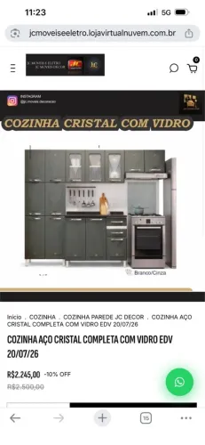 COZINHA COMPLETA DE AÇO CRISTAL