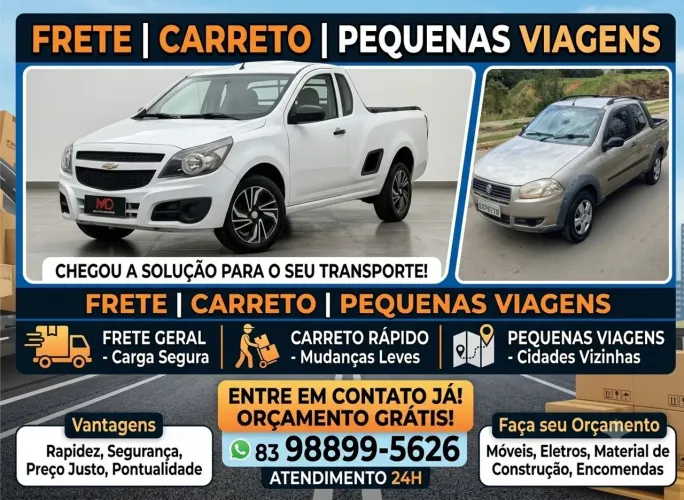 Frete , carreto e pequenas viagens