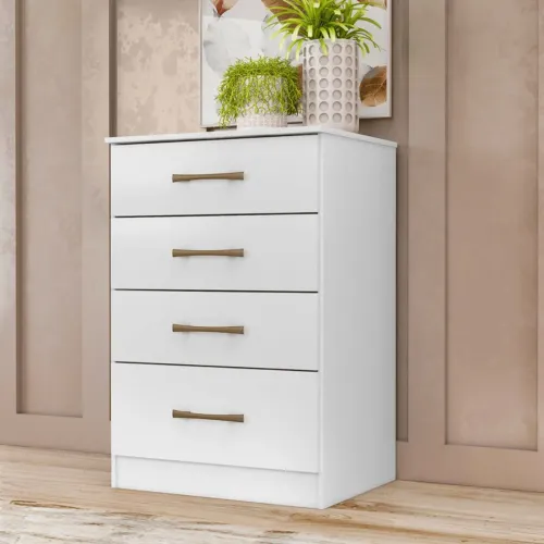Cômoda para Quarto Com 4 Gavetas Moval MS913 C/ Cores Variáveis 