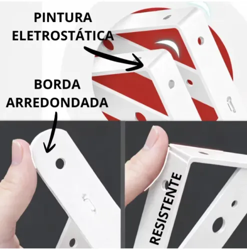 KIT 36 MÃOS FRANCESAS 40cm + PARAFUSOS E BUCHAS - SUPORTE REFORÇADO PARA PRATELEIRA