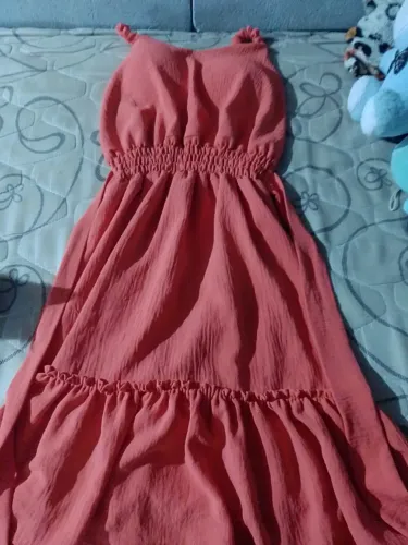 Vestido laranja coral