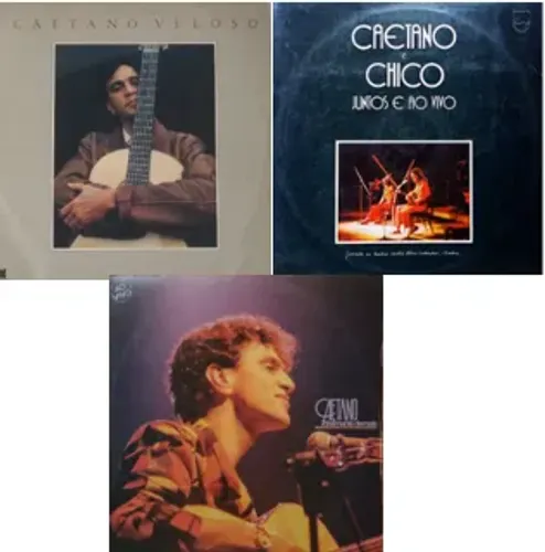 Disco de Vinil (LP) CAETANO VELOSO (combo com 3 discos)