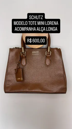 BOLSA SCHUTZ ORIGINAL COURO LEGÍTIMO LORENA CARAMELO