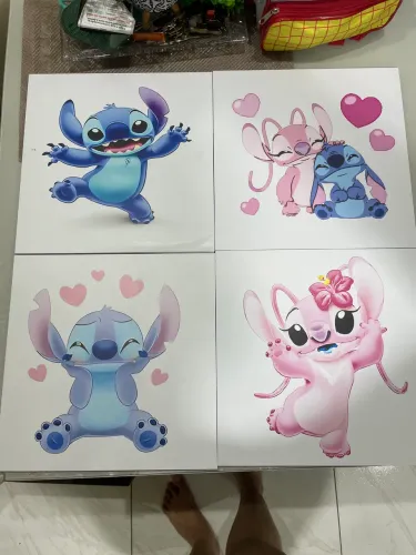 Conjunto quadro Stitch 4und