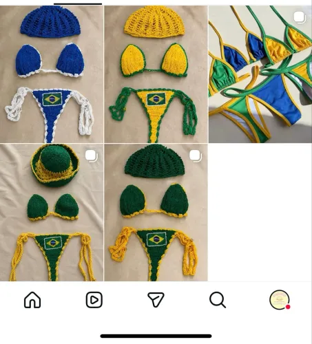 Biquíni de crochê feito a mão