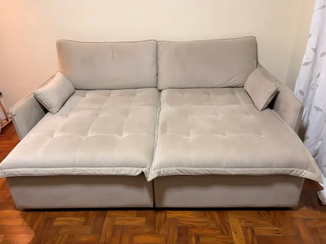 sofá reclinável e retrátil