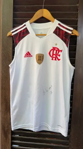 regata original Flamengo com patch libertadores bordado assinada Adriano Imperador