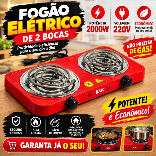 Fogão Elétrico de 2 Bocas 