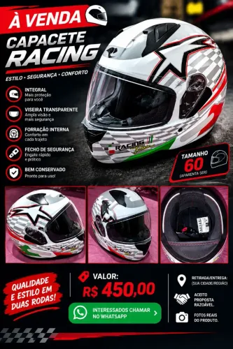 capacete race tech