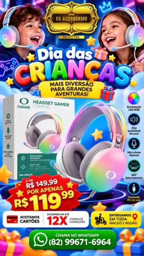 Fone Headset Gamer Com fio