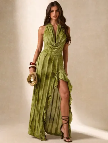 vestido longo verde m
