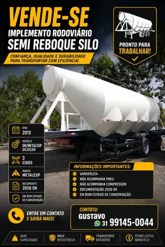 VENDE-SE SEMI REBOQUE SILO VANDERLEI METALESP