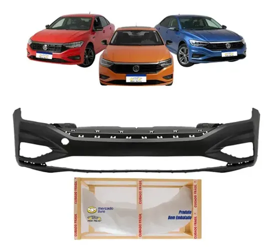 Parachoque Dianteiro Vw Jetta 2019 2020 Preto Liso Para Pintura