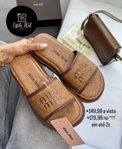 Sandália Miu Miu Luxo primeira linha alta qualidade