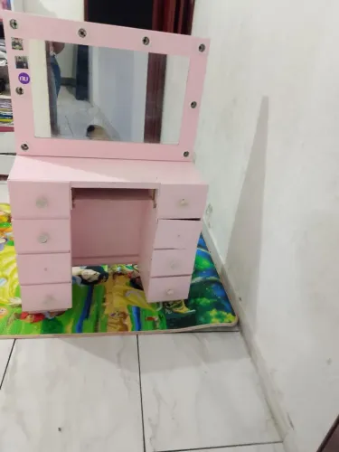 Penteadeira infantil Rosa bebê pra retirar