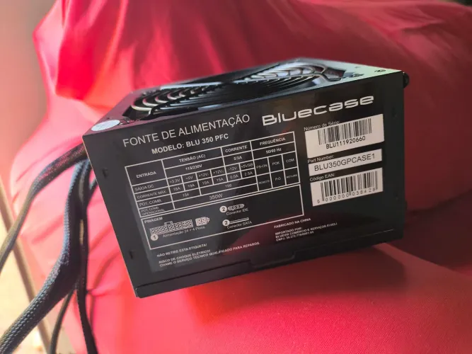 Fonte De Alimentação Bluecase 350w Real Blu 350 Pfc Atx