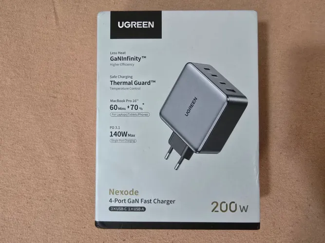Carregador Smart Turbo Ugreen GaN 200W Novo