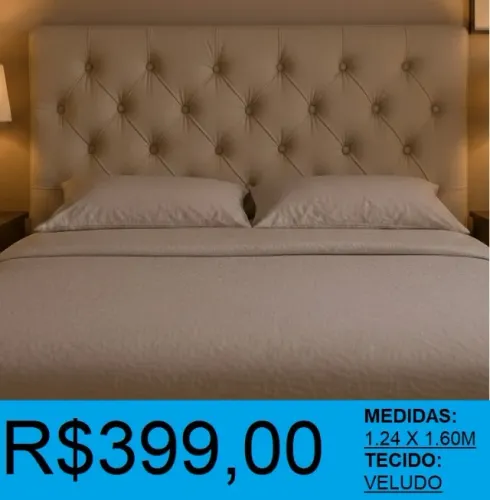 Cabeceira - queen - estofada - compre hoje e receba em até 72 horas