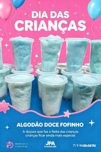 Algodão doce no pote