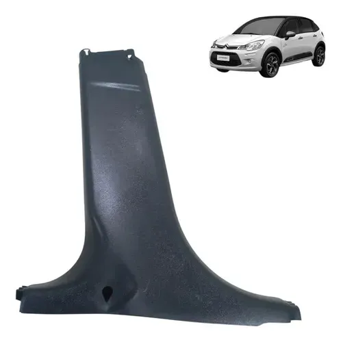 Moldura Coluna Central Lado Esquerdo Citroen C3 2013 2017 Preto