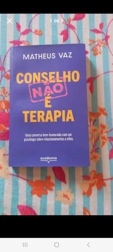 Livro " Conselho não é terapia"